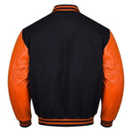 Black Orange Varsity Fashion Jacket - Premium Quality Lettermen Baseball Jacket
